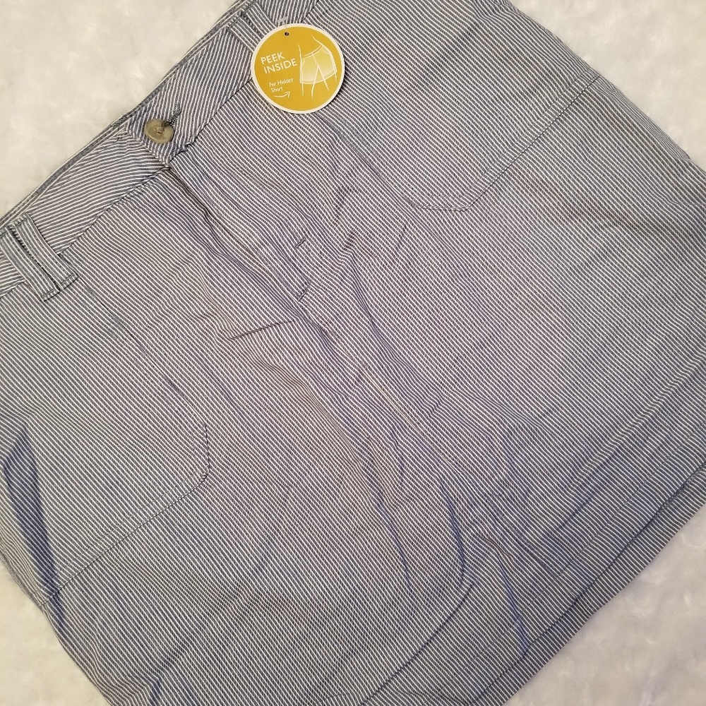 Precious chambray mid rise skirt/skomlrt